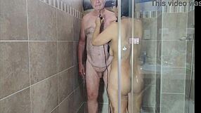 Agarabas and Olpr tease with a sexy shower shave preview