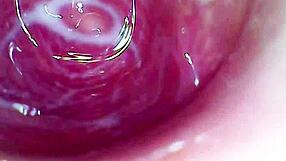 camera inside creamy juicy pussy cumming hard