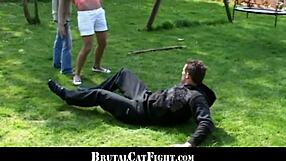 Slutty Blondes Fighting And Cock Sucking