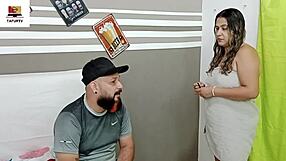 My stepdaughter tries sauces on my cock then I fuck her pussy hard.