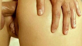 Beautiful slim teen gets her soft muff and small anal hole shagged.