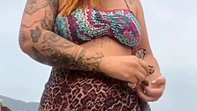 I got naked on the beach and touched the guy's hard dick