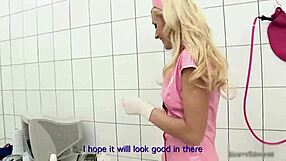 doctor, nasty blonde honey is ready for your examination