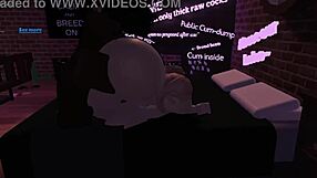 In Roblox, the prostitute engages in passionate fucking with a big cock.