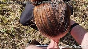 Time for nature fuck and blowjob in the forest