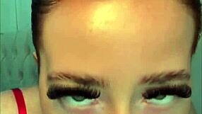 The british exchange student enjoys solo play in her dorm