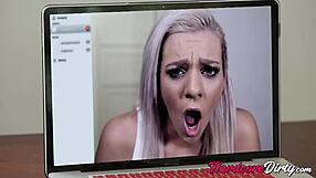 Girlfriend Watches Boyfriend's Big Dick Pound Hot Hottie on Webcam in Taboo Reality Scene
