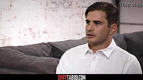 Perv stepdad lets stepson fuck secretary in office