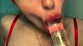 The british exchange student enjoys solo play in her dorm