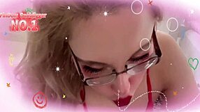 Sissy red lipstick fetish training session