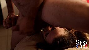 1795 - full - fucking white amateur milf black leather pants green satin nightie white satin panties doggy style pov ass licking rimjob rimming