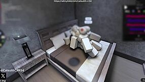 quietly fucking a fan on the bed in cowgirl and doggystyle