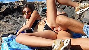 leaked outdoor sex tape of cute 18yo brunette yoya grey on vacation.