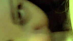 Girl deeply gags on daddy's cock while choking and spitting.