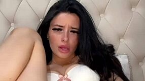 The british exchange student enjoys solo play in her dorm