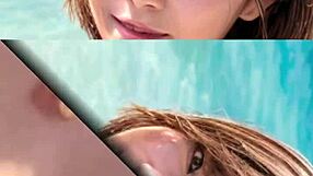 I stroll on the beach as mature woman.