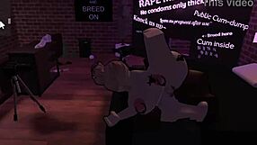 In Roblox, the prostitute engages in passionate fucking with a big cock.