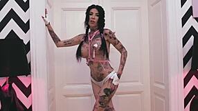 Anal Queen Gapes Her Ass with Monster Black Dildo