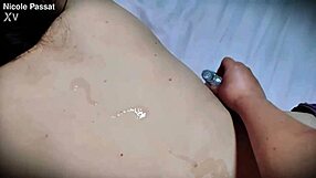 Nicole gets her thick body greased up for a relaxing massage