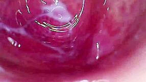 camera inside creamy juicy pussy cumming hard