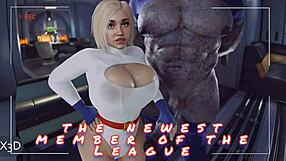 darkseid breeds with power girl in comic style