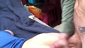 Big bbw milf takes fat uncut cock cumshot on ass