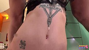 inked lydia black explores gentle massage and solo play in group setting