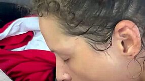 Pretty Young 18+ Hooker Is On The Phone With Her Boyfriend While She Is Getting Fucked Completely Naked While In Public