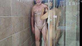 Agarabas and Olpr tease with a sexy shower shave preview