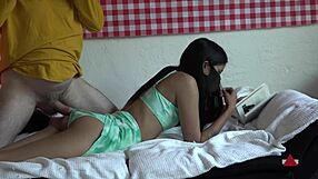 Fucked her panties and slipped it in while she was reading?