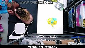 teenshoplifter - big ass hot blonde teen 18+ shoplifter makes fuck deal with mall cop for no police involvement - aria banks london ford