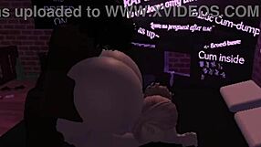 In Roblox, the prostitute engages in passionate fucking with a big cock.