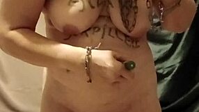 French Slave Degrades Herself in Bondage with Urine Belt Session