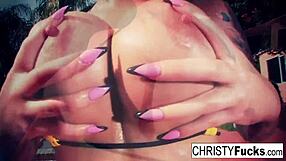 Wow! Hot Christy Mack, Brunette, In The Shower With Big Tits And Pussy!