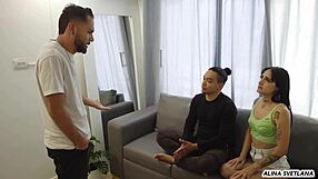 wife pays rent with sex in front of cuck husband and we do my first dpp