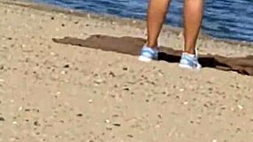 juicy asian on the beach candid hidden teasing playfully with friends