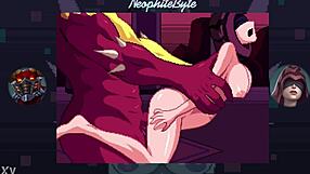 dominates seris in rough doggystyle fucking