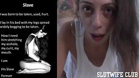 Brutal Caption Training I Force Skinny Blonde Candie Cross To Read Nasty Texts While Getting Doggystyle Pounded