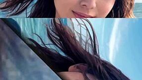 I stroll on the beach as mature woman.