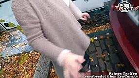 German old housewife picked up by man on street