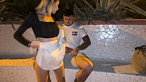 Outdoor Walk Where Stranger Notices No Panties