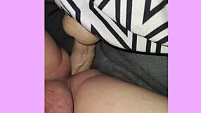 Ladyboy enjoys dildo fun with toys and machine in playful session.