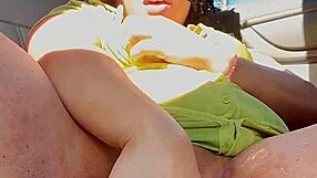 Drilling Her Creamy Squirting Pussy In The Front Seat Of Car