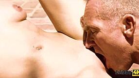 jenny enjoys wild sex with her mature dad