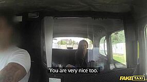 does this british brunette enjoy working out on a cock in the taxi?