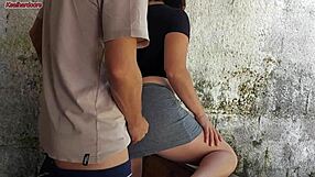 my wife left and the hot short maid grabbed my cock and put it inside her in the house