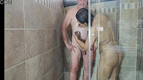 Agarabas and Olpr tease with a sexy shower shave preview