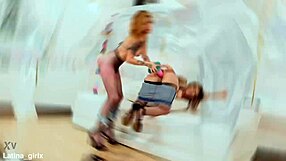 Two Lesbians Vs Four Boys In Full Anal Gangbang!