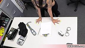 Long Legged Shoplifter Slut Gets Punished On A Cctv Footage