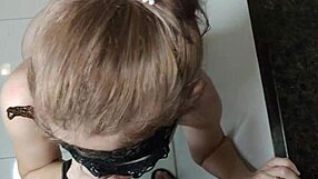 Stepdaughter helps in kitchen with chores